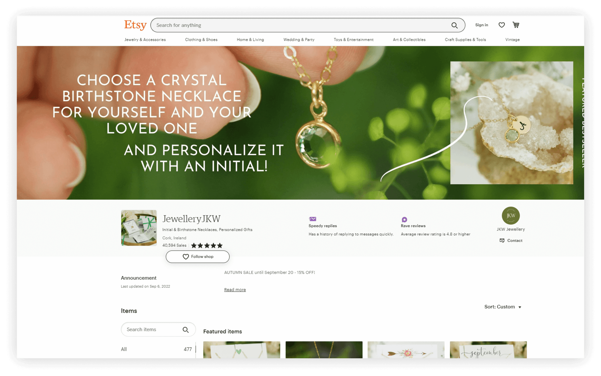 Etsy Seller Interview with Joanna of JKW Jewellery