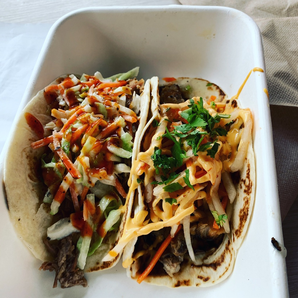 one brisket, one banh-mi taco at the Austin Airport