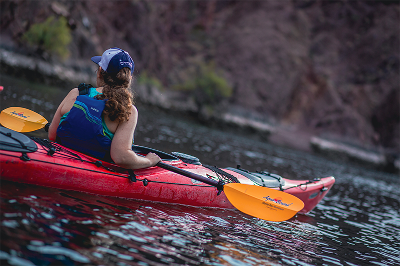 woman kayaking on las vegas river
