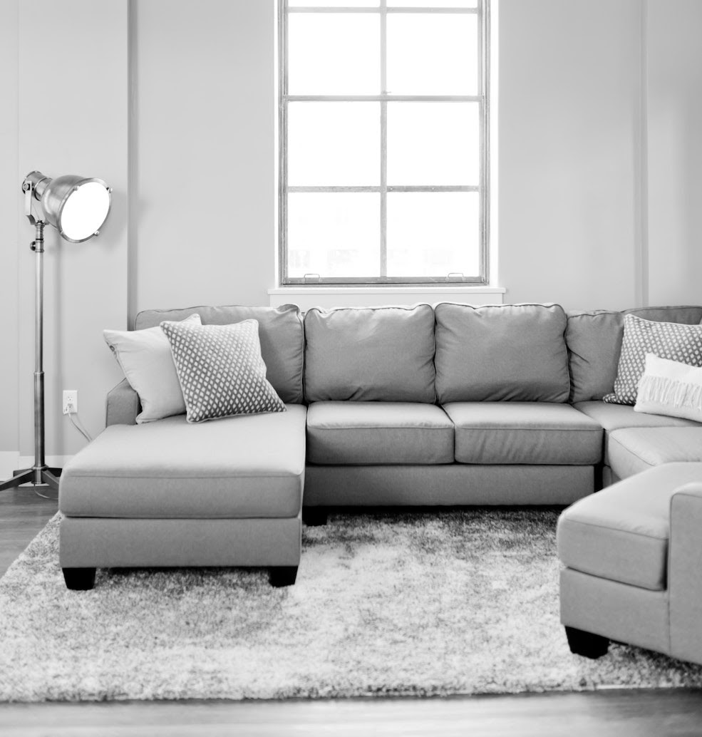 furniture in a clean basement