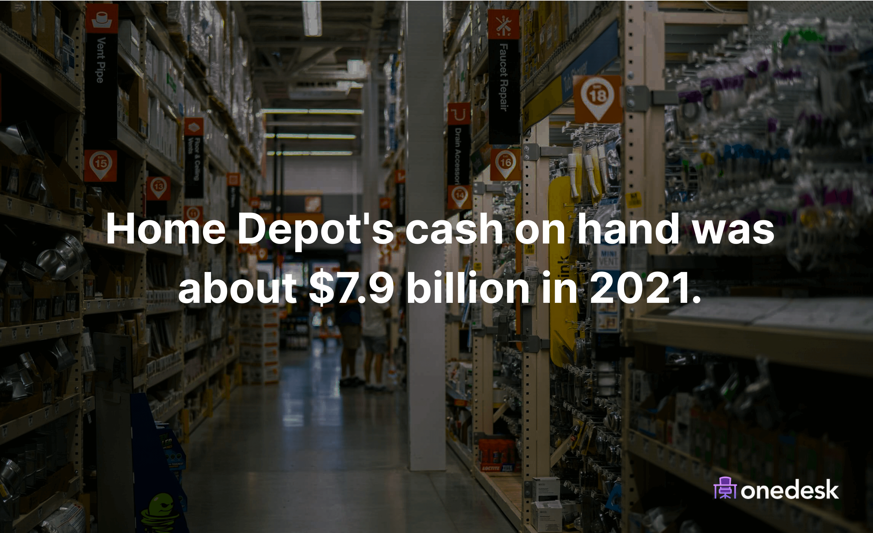home depot cash on hand