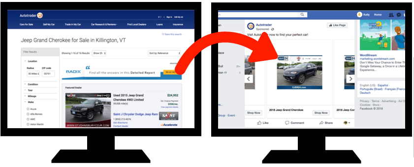 What a retargeting ad looks like. You can improve ad quality with call tracking software.