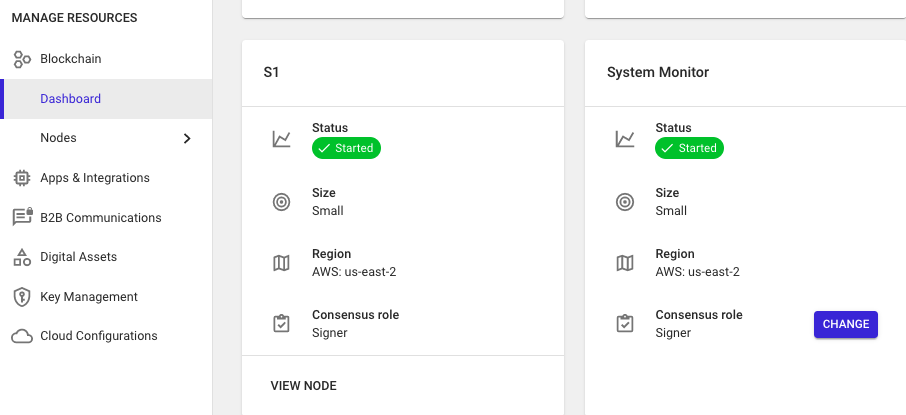 Changing blockchain Ethereum nodes instruction