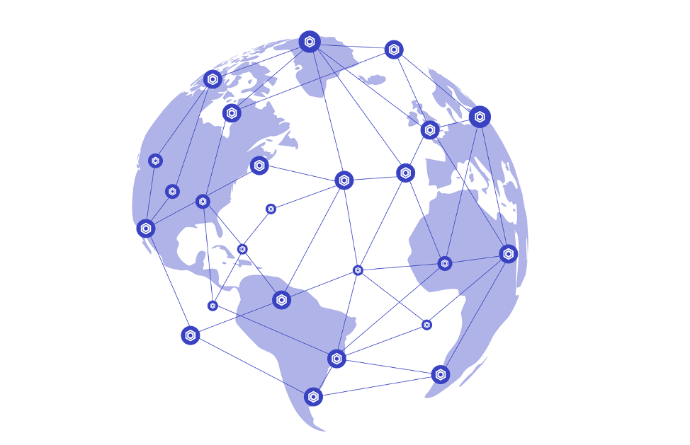 Illustration showing the Physical Decentralization of a global blockchain networkstration