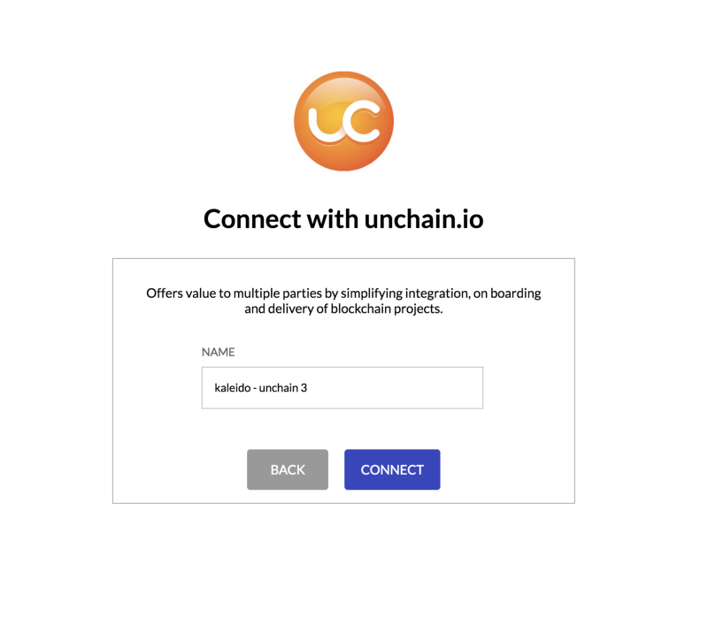 connect with Unchain.io