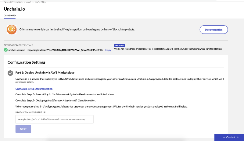 Ethereum Adapter settings