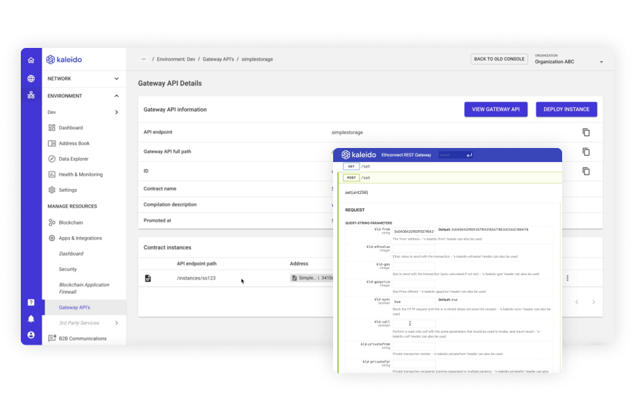 Blockchain REST API Gateway