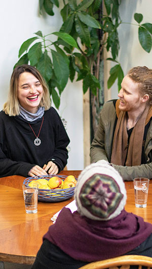 People discussing plastic recycling