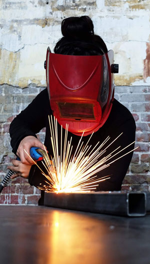 woman welding