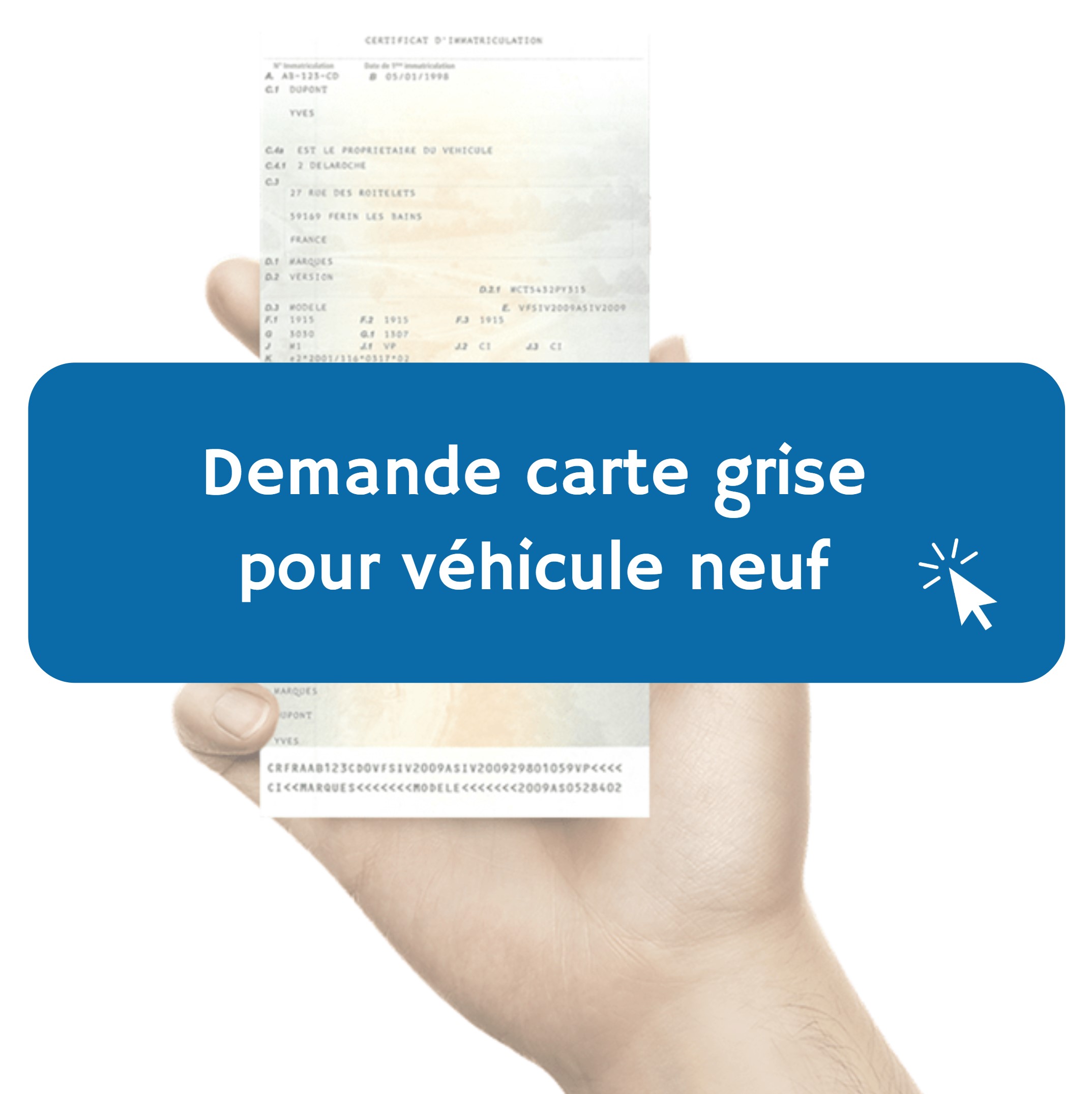 Carte grise véhicule neuf