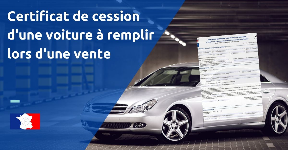 Certificat de cession voiture PDF à imprimer / remplir pour vente