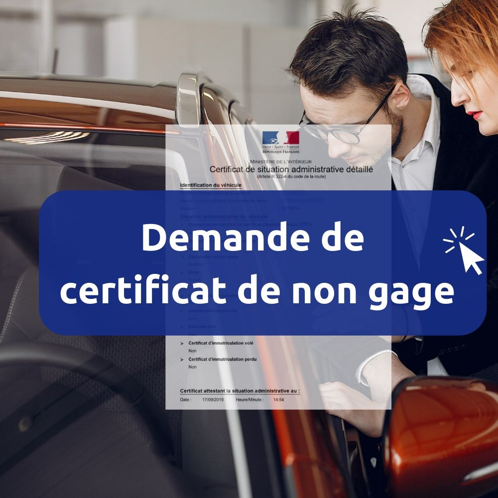 Certificat de non gage obligatoire ou pas ?