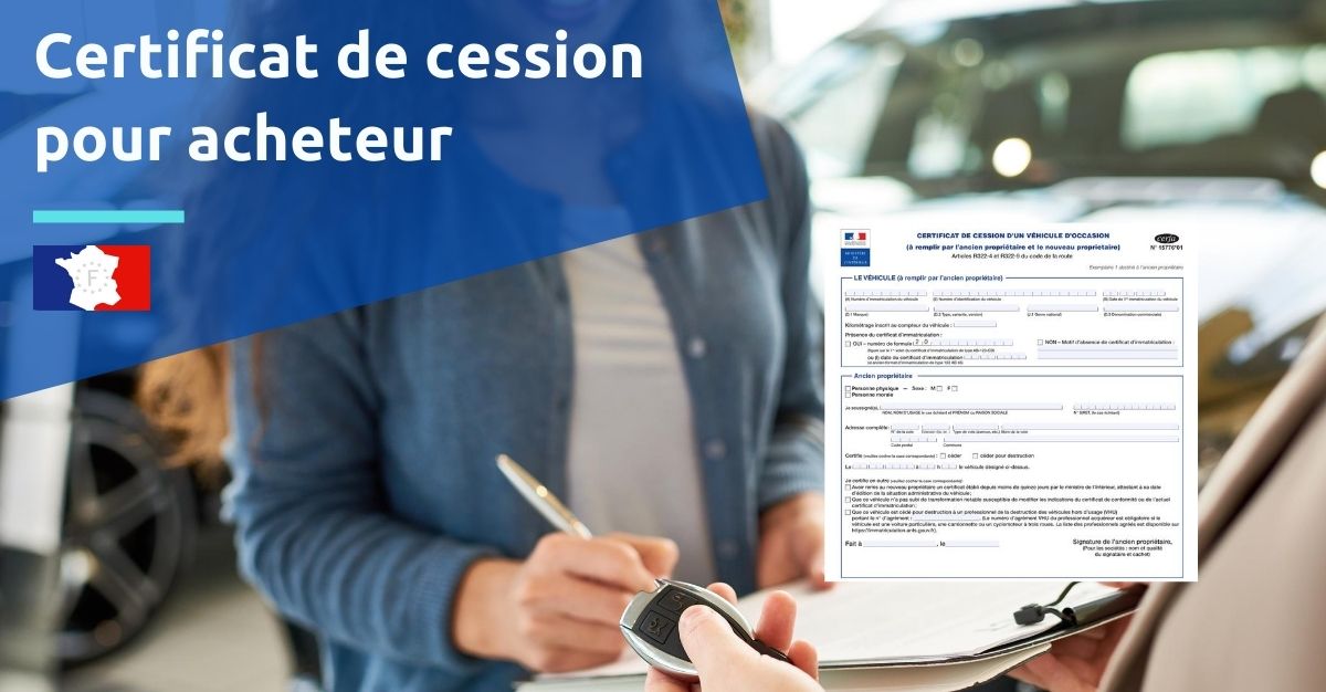 certificat de cession pour acheteur