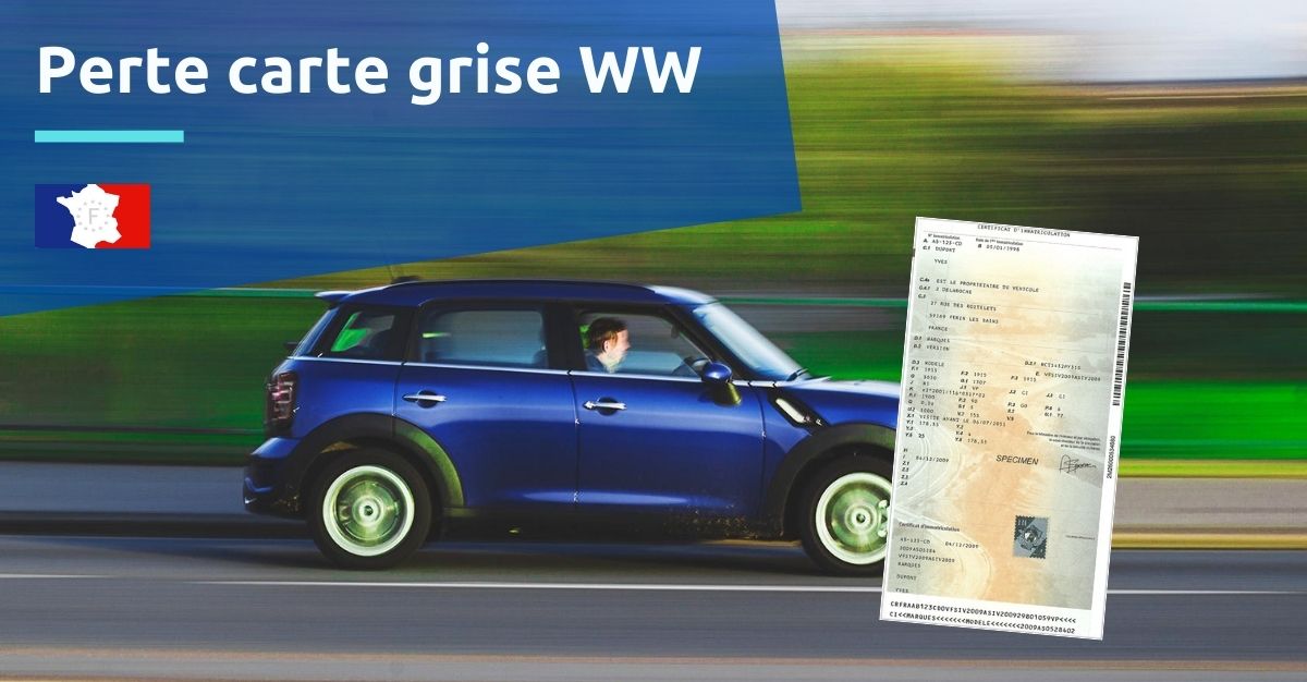 perte carte grise ww