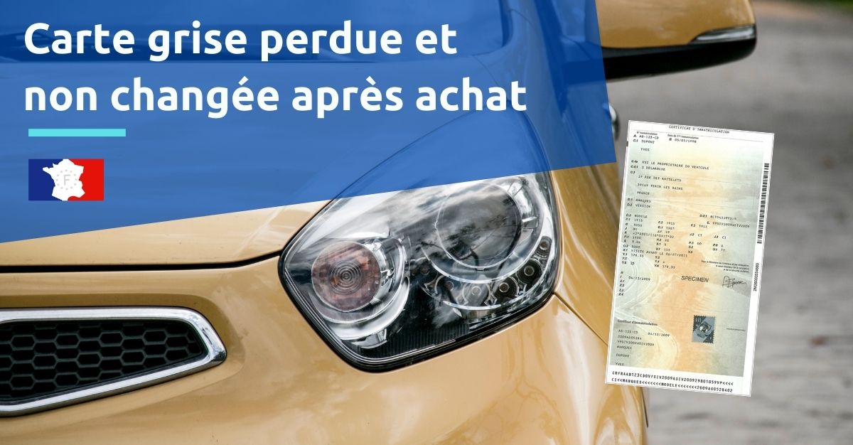 perte carte grise non changée
