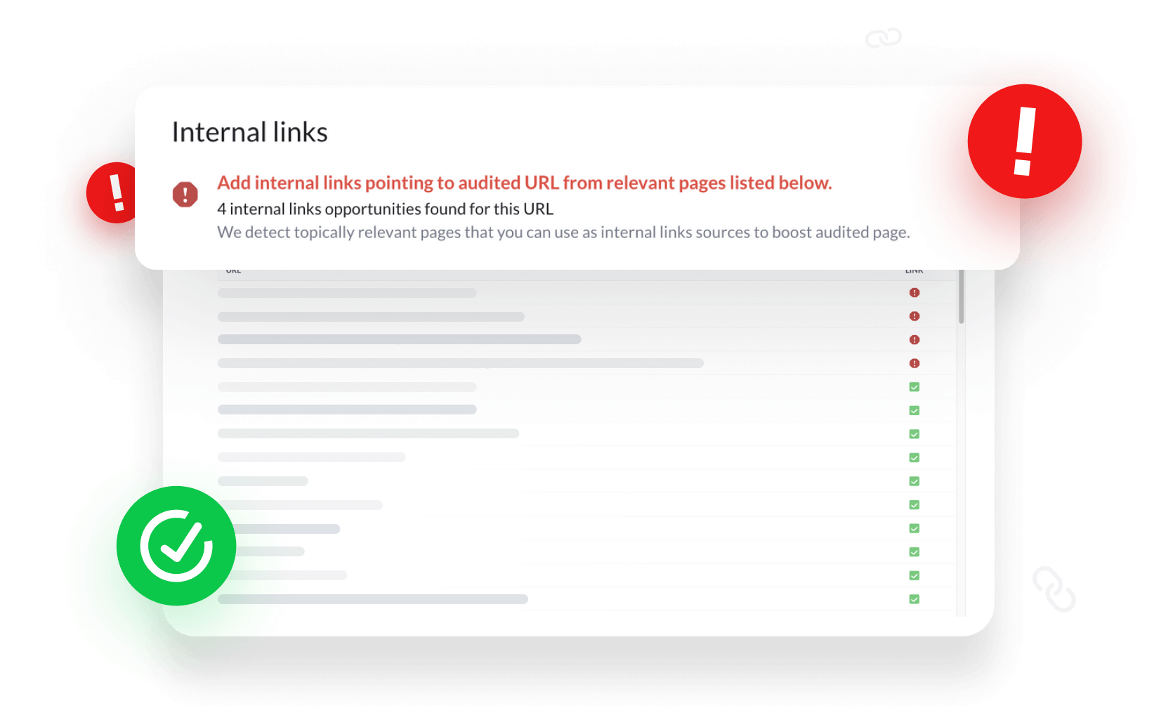 Internal links finder
