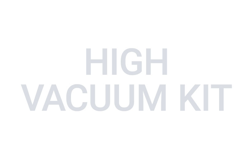 Image of gray text reading high vacuum kit on a white background.