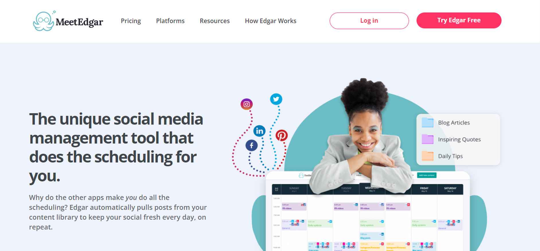 Screenshot Of Social Media Scheduler, Meeted