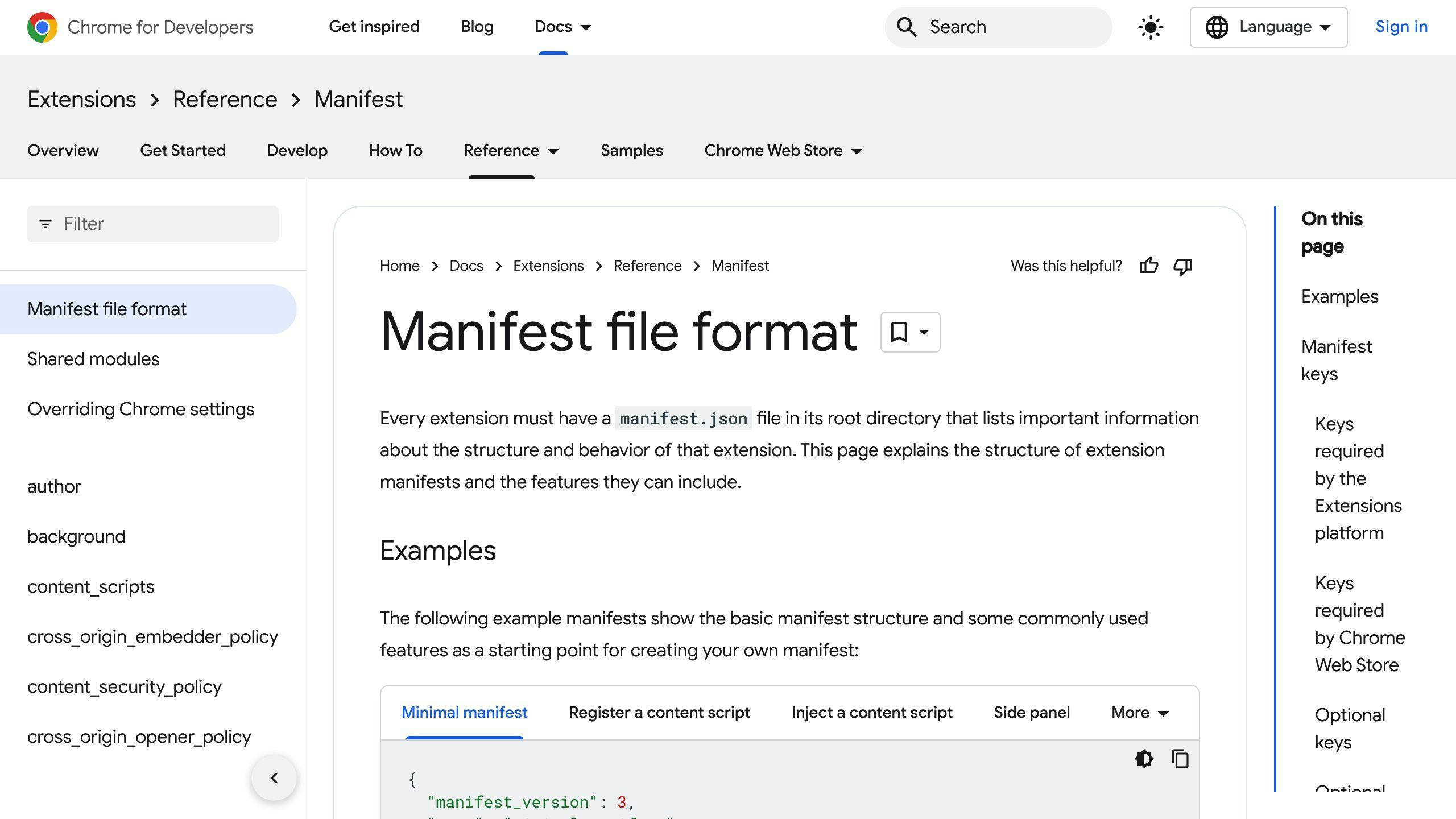 Manifest File