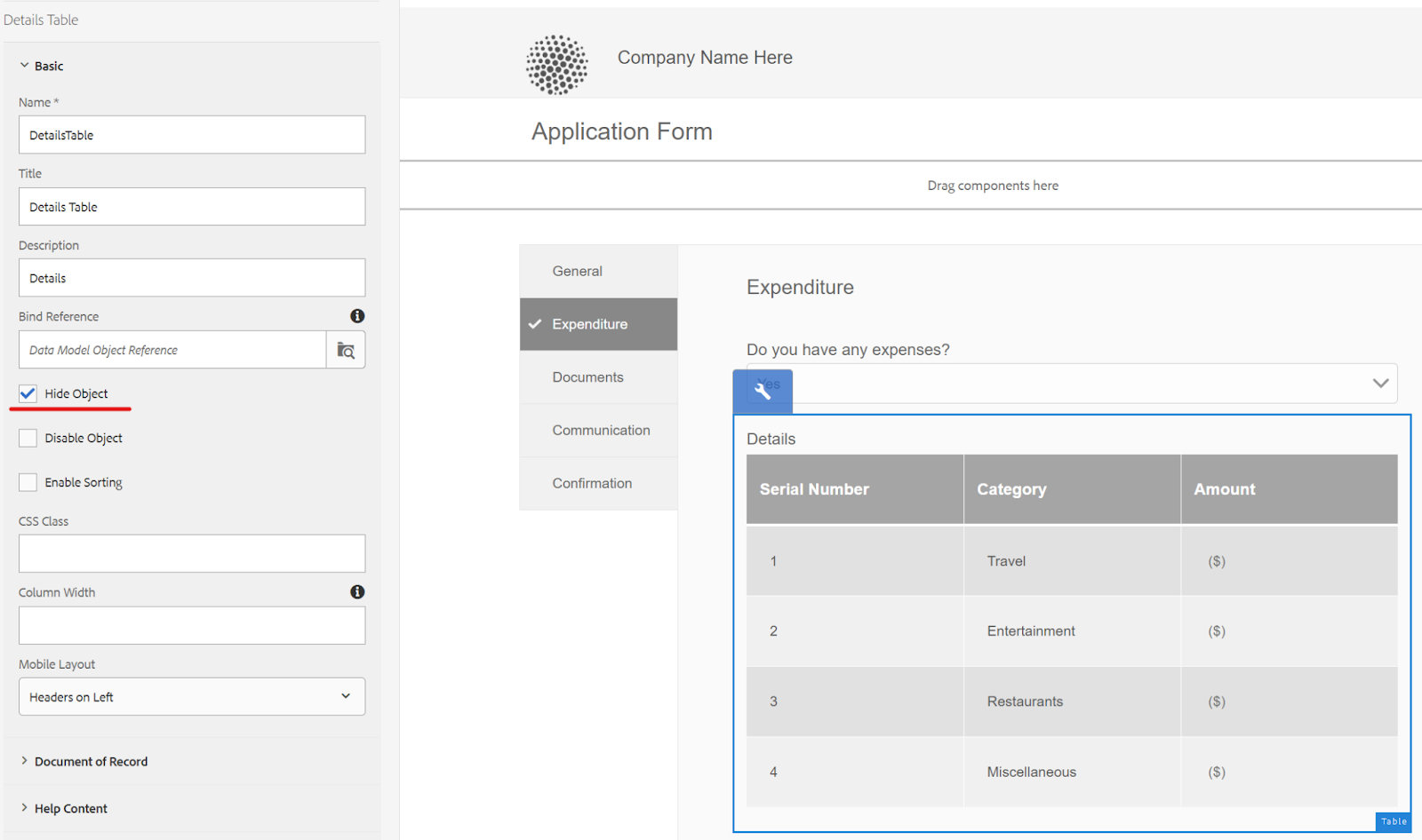 How to create an AEM adaptive form
