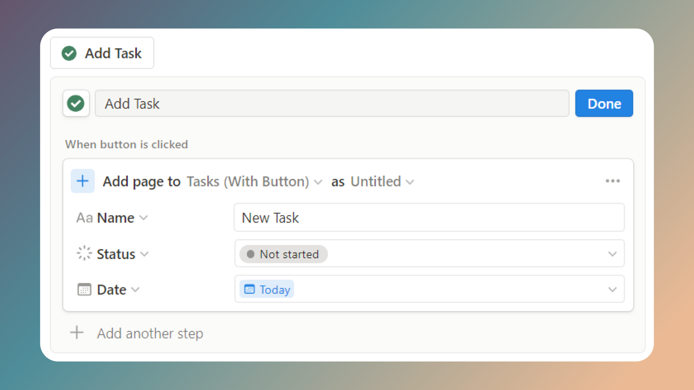 Add Task Button | Landmark Labs
