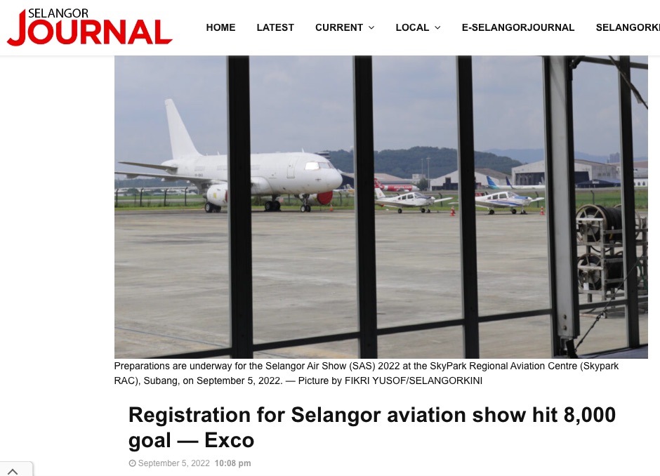 Selangor Journal Registration For Selangor Aviation Show Hit 8 000 Selangor Journal Registration For Selangor Aviation Show Hit 8 000
