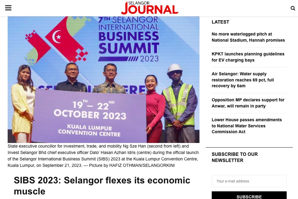 Selangor Journal Sibs 2023 Selangor Flexes Its Economic Muscle Media Selangor Journal Sibs 2023 Selangor Flexes Its Economic Muscle Media