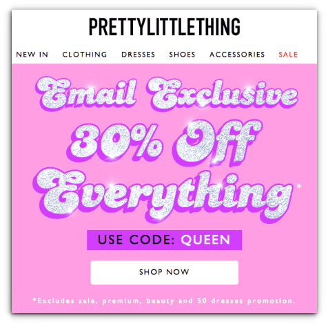PrettyLittleThing - Ecommerce Business - Sendlane
