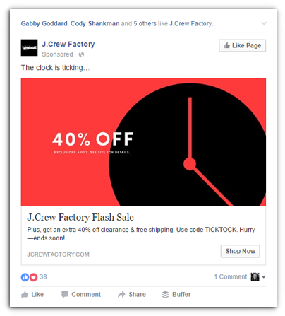 J Crew Factory - Ecommerce Business - Sendlane