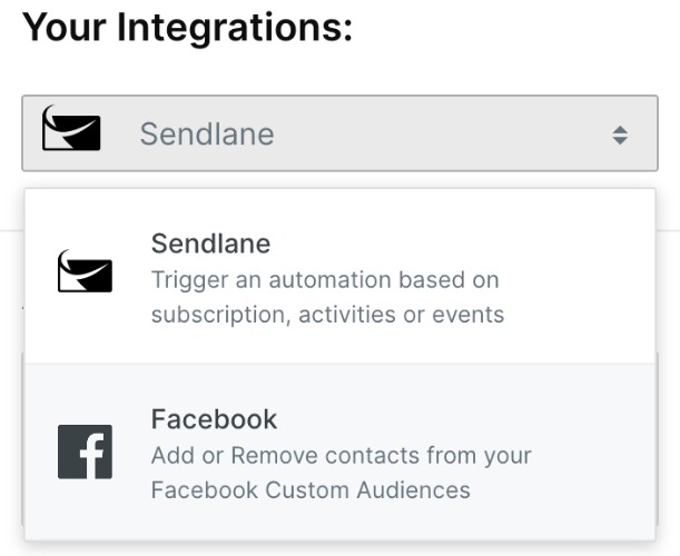 sendlane_facebook_integrations