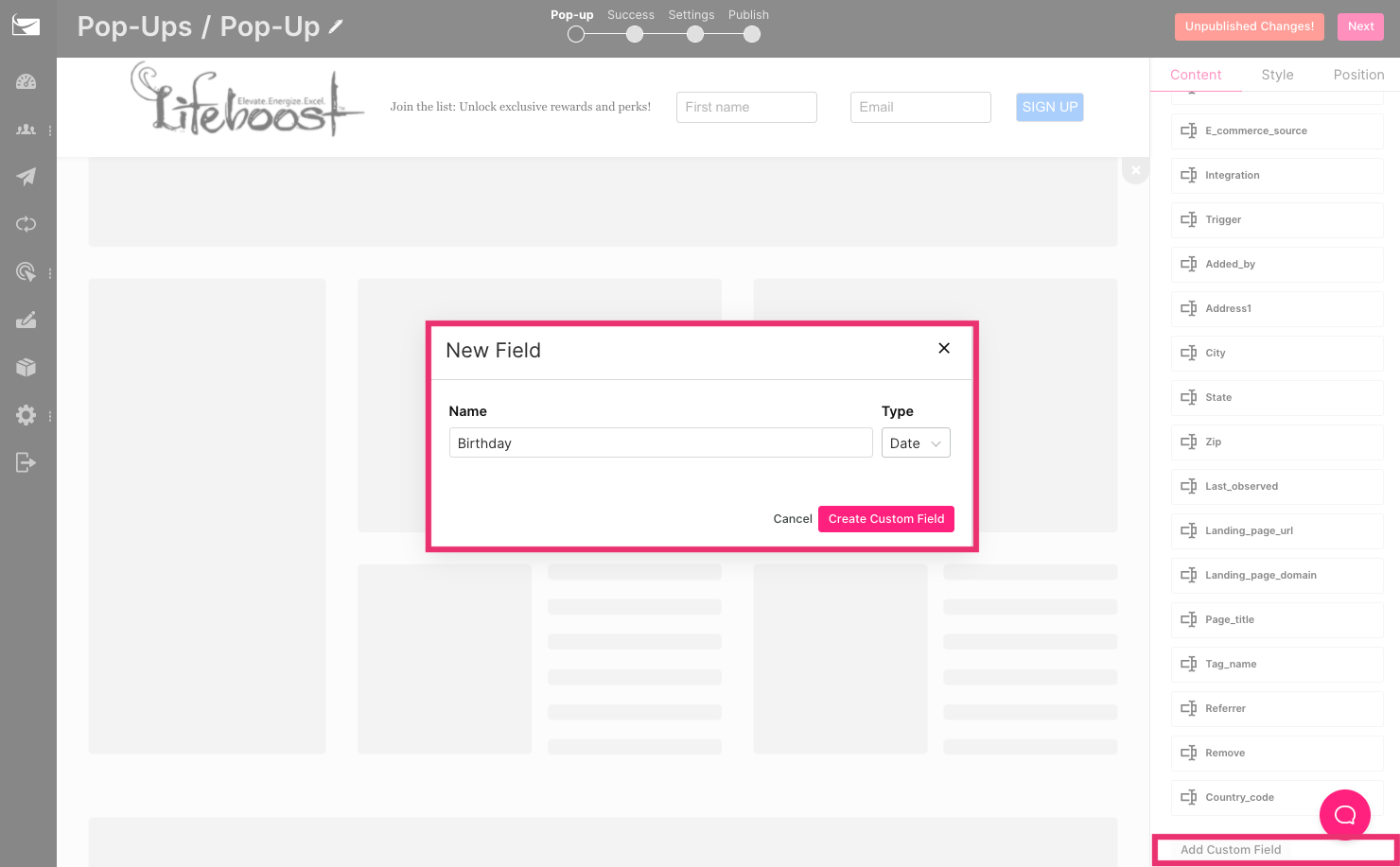 sendlane_pop_up_editor_cutom_field