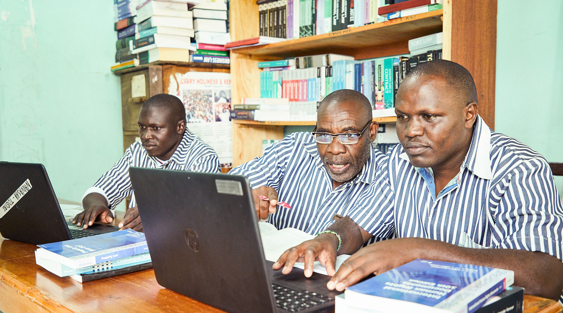 Peer educators and paralegals working a case at Naivasha Maximum Prison, Kenya.