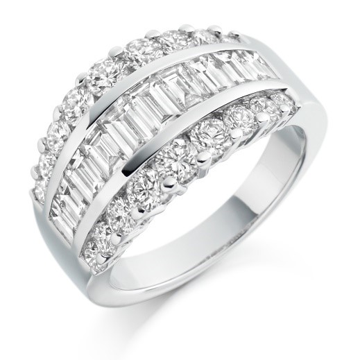 big diamond effect engagement and eternity rings