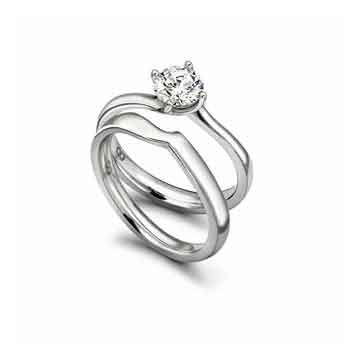 Solitaire Engagement Ring in twisted style