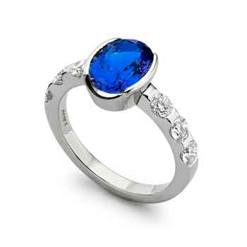 Oval Sapphire engagement ring