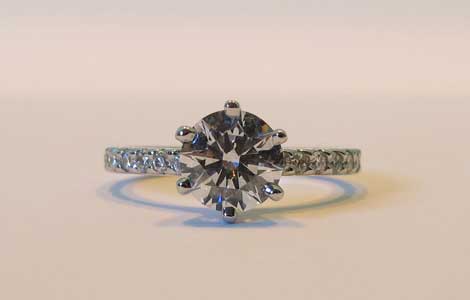 i'd like a diamond set band for my engagement ring