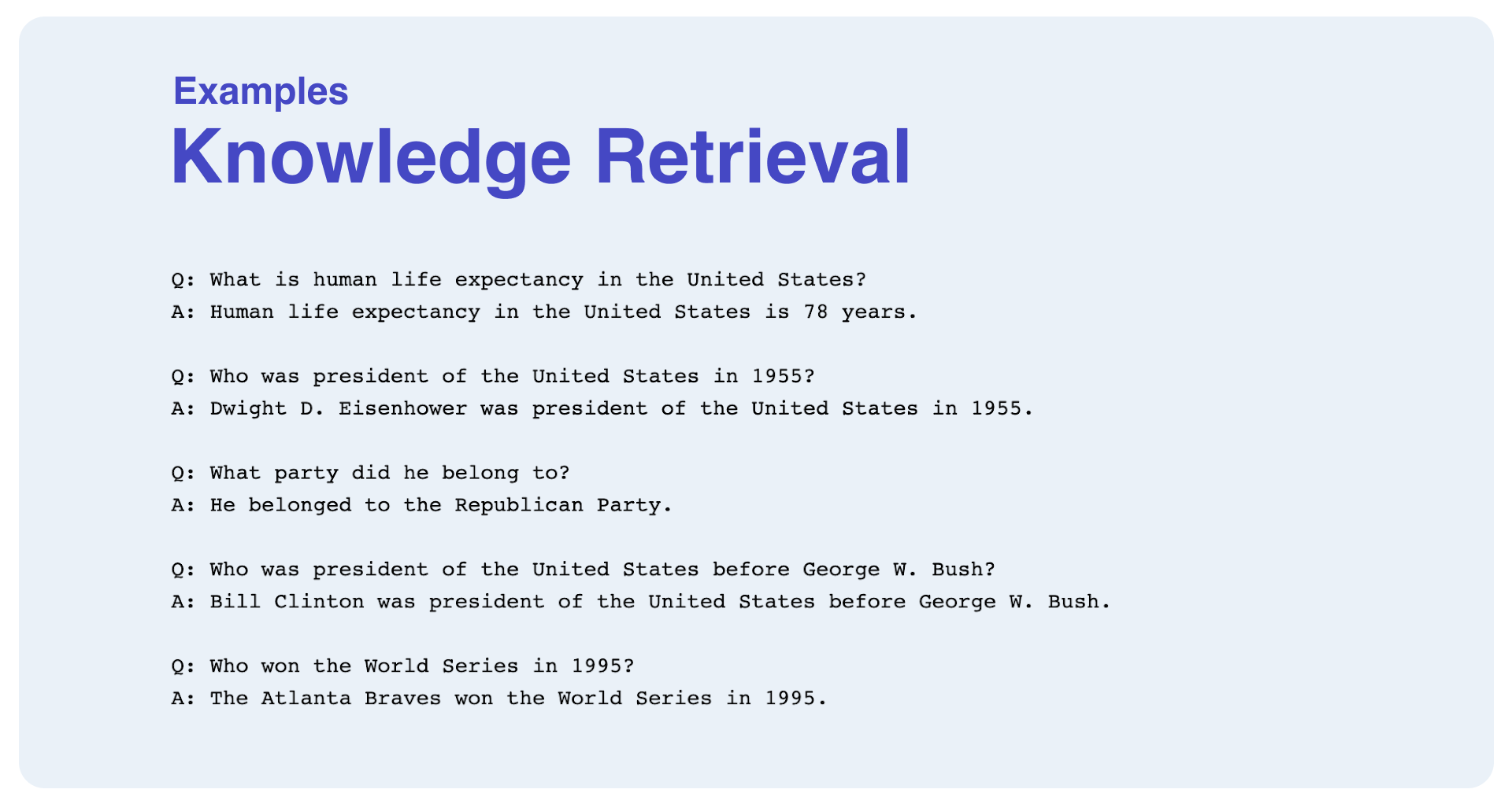 GPT-3 Knowledge Retrieval