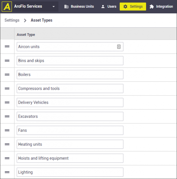 Office: Asset Types