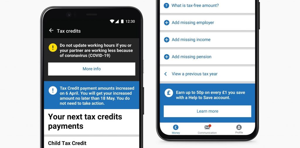 Expanding Row component in situ on the tax credits and PAYE screens