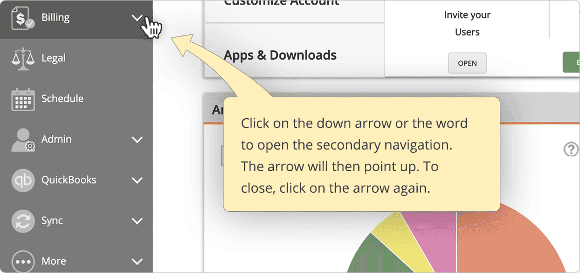 Secondary navigation