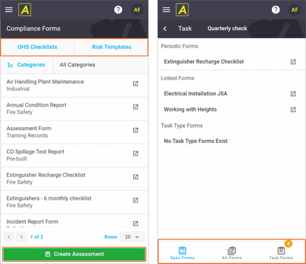 Compliance area updates