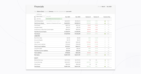 Balance Sheet Layouts Analysis