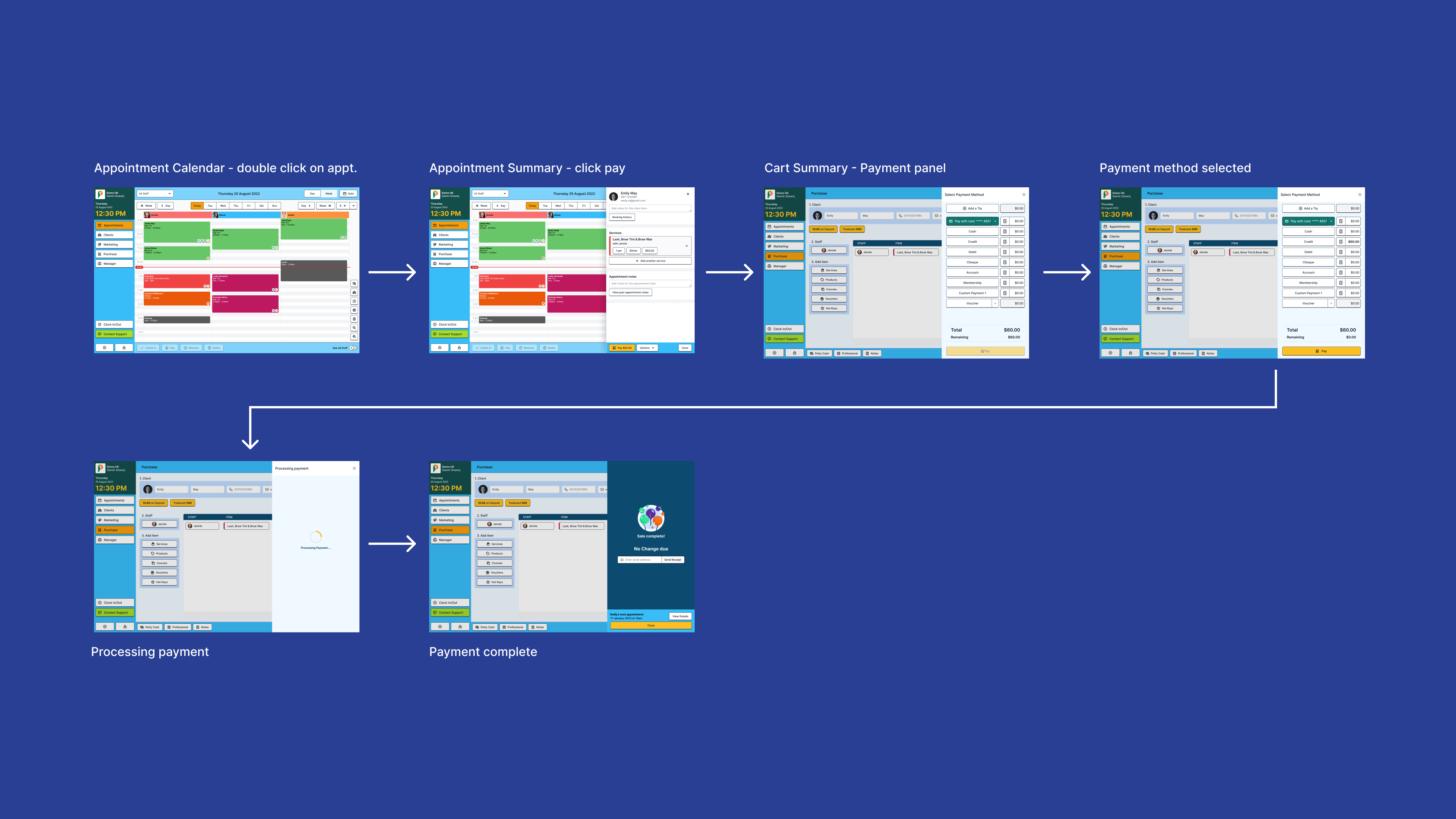 Desktop design with and without dates