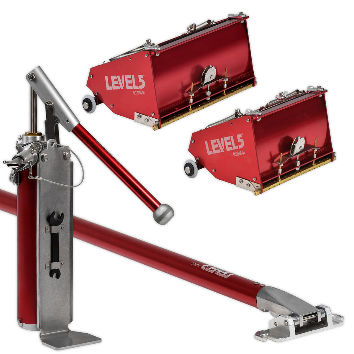 LEVEL5 7/10-Inch MEGA Drywall Flat Box Set + Ext. Handles | 4-615