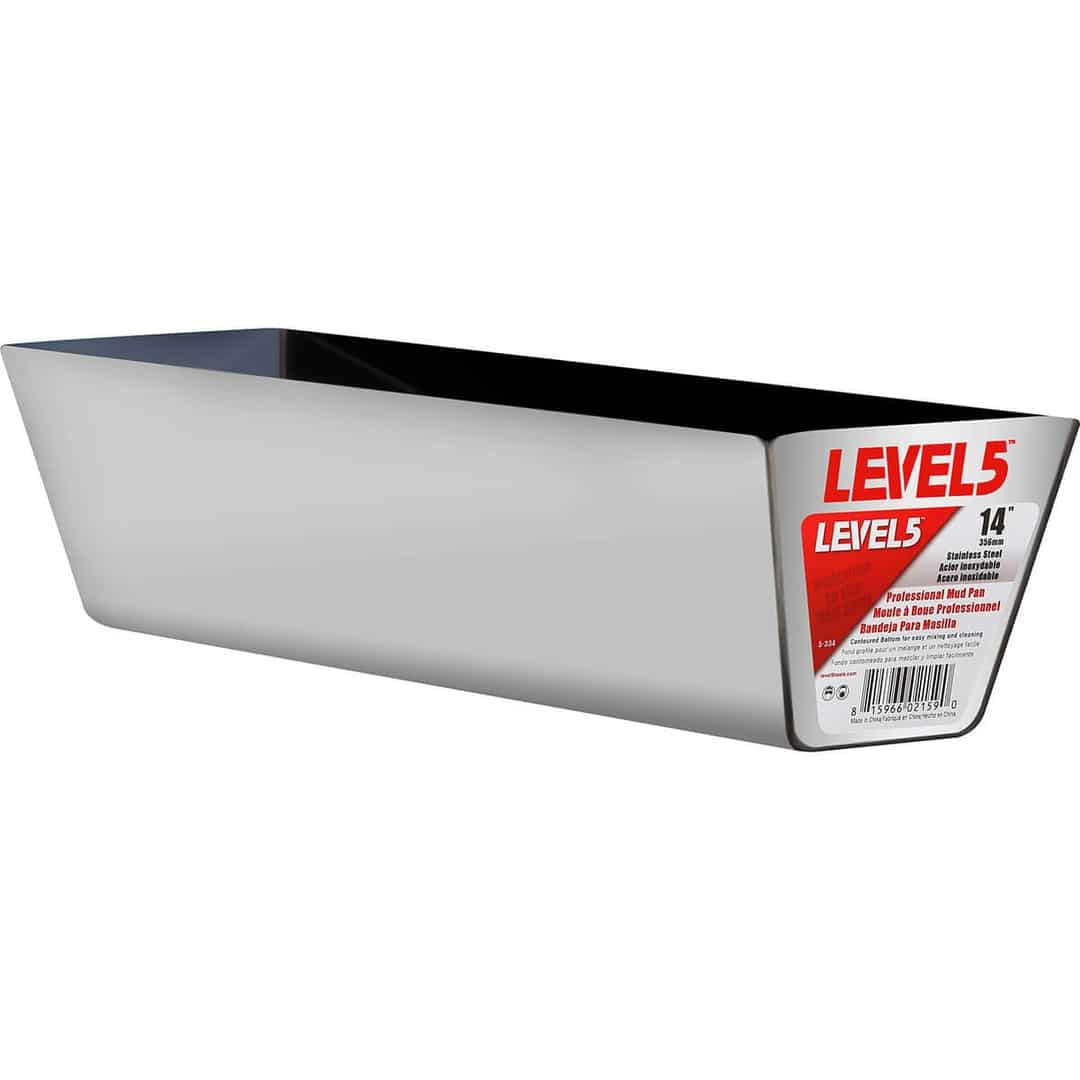 LEVEL5 12Inch Stainless Steel Drywall Mud Pan 5332