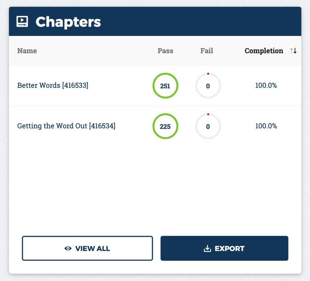 Course Report: Chapters