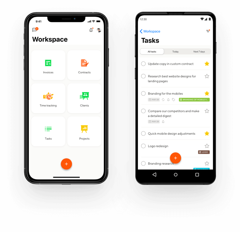 Screenshots of Tispr mobile apps for Apple and Android