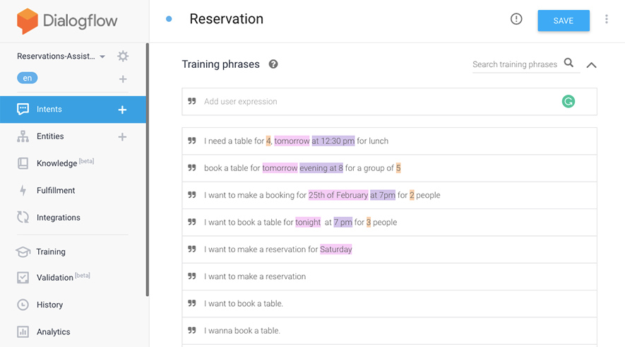 dialogflow-chatbot-example-training-phrases