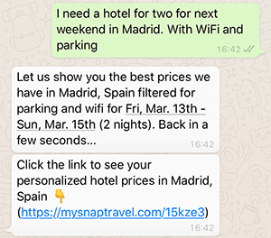whatsapp-AI-NLP-chatbot-ejemplo-snaptravel