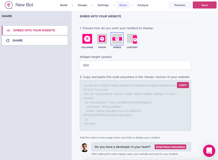 landbot-product-recommendation-chatbot-format